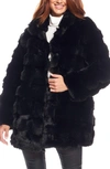 Donna Salyers Fabulous-furs Rainier Reversible Faux Fur Coat In Black