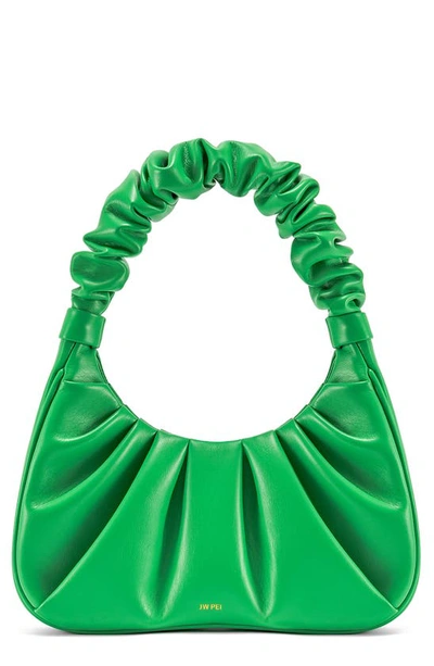 Jw Pei Gabbi Ruched Faux Leather Hobo In Grass Green