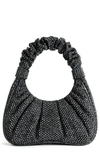 Jw Pei Gabbi Rhinestone Ruched Hobo In Anthracite