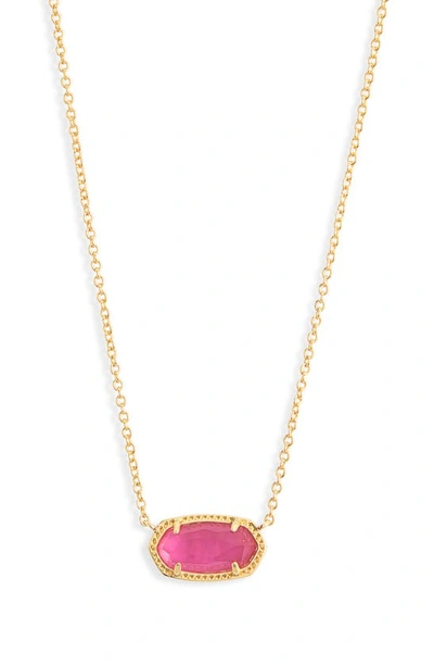 Kendra Scott Elisa Birthstone Pendant Necklace In Gold Azalea Illusion