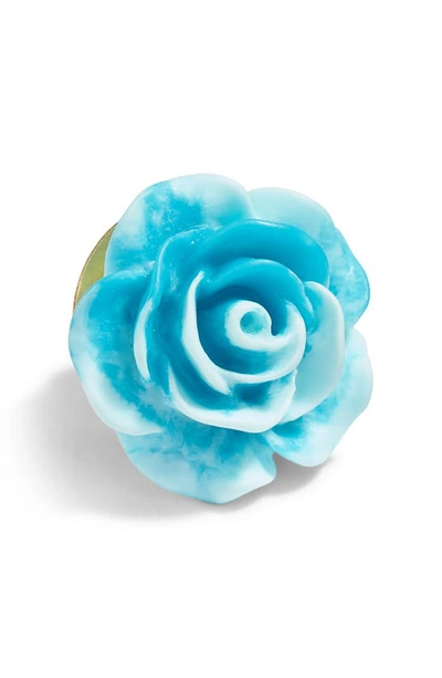 Clifton Wilson Tie Dye Flower Lapel Pin In Blue