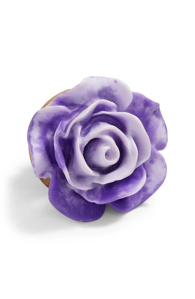 Clifton Wilson Tie Dye Flower Lapel Pin In Purple
