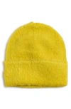 Madewell Fuzzy Luxe Beanie In Heather Chartreuse