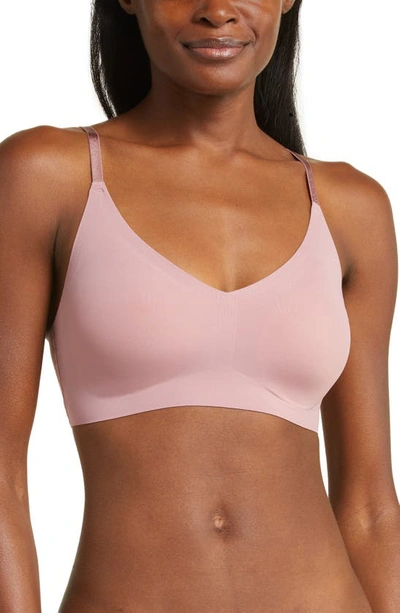 True & Co. The True Body Triangle Convertible Strap Bralette In Mauve Blush