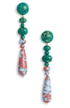 Lele Sadoughi Copacabana Earrings, Pink/blue In Emerald Blue