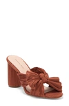 Loeffler Randall Penny Knotted Lamé Sandal In Terra