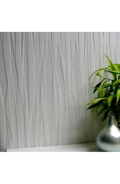 Wallpops Textured Paintable Wallpaper In White