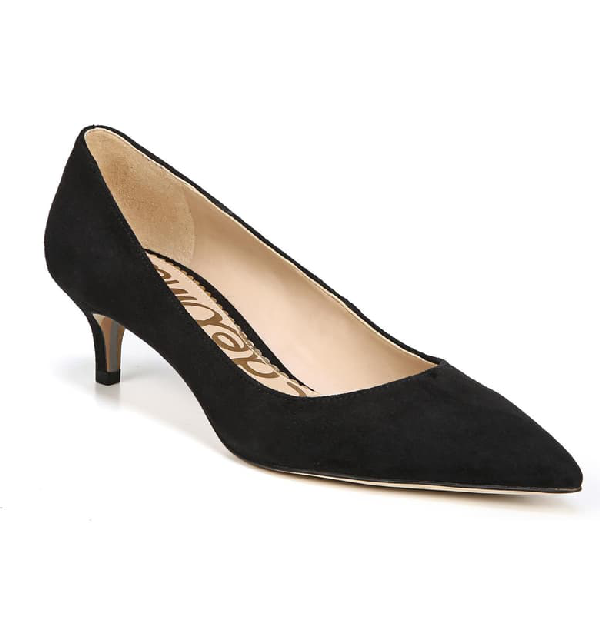 sam edelman black suede heels