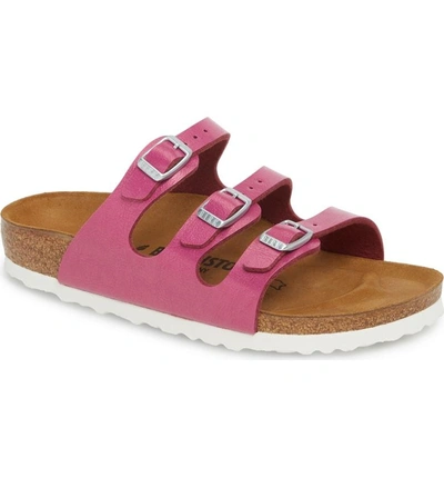 Birkenstock 'florida' Soft Footbed Sandal In Graceful Magenta Haze Leather