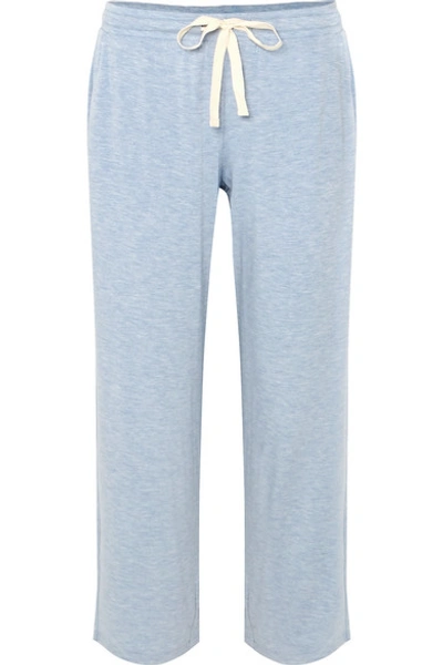 Skin Hudson Stretch-jersey Pajama Pants In Heather Blue