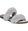 Sam Edelman Griselda Faux Fur Slide Sandal In Light Grey