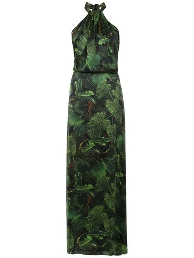 Isolda Yohanna Jungle Night Dress In Green