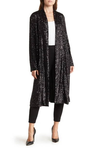 Steve Madden Glitterbomb Sequin Duster In Black