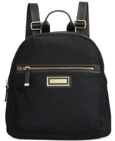 Calvin Klein Nylon Belfast Backpack In Black/gold