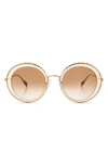 Missoni 54mm Gradient Round Sunglasses In Sand Red Gold/ Brown Gradient