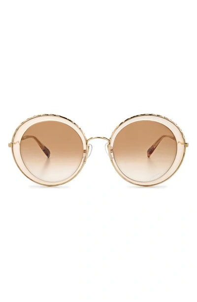Missoni 54mm Gradient Round Sunglasses In Sand Red Gold/ Brown Gradient