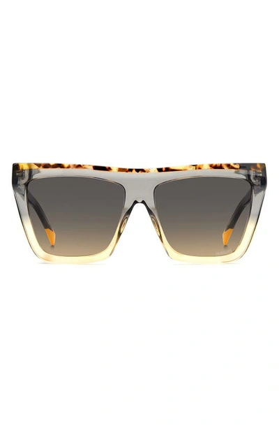 Missoni 59mm Gradient Flat Top Sunglasses In Grey Ochre/ Brown Sh Ochre