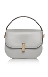 Valextra Iside Mini Leather Top Handle Bag In Grey