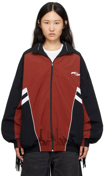 Martine Rose Fringed Track Jacket In Red | ModeSens