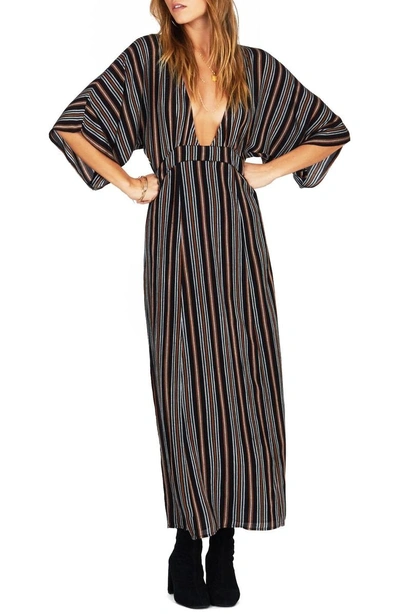 Amuse Society Forever & Day Stripe Maxi Dress In Black | ModeSens