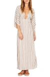 Amuse Society Forever & Day Stripe Maxi Dress In Sand