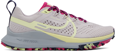 Nike Women's Pegasus Trail 4 Trail Running Shoes In Platinum Violet/luminous Green/purple Ink/fierce Pink 