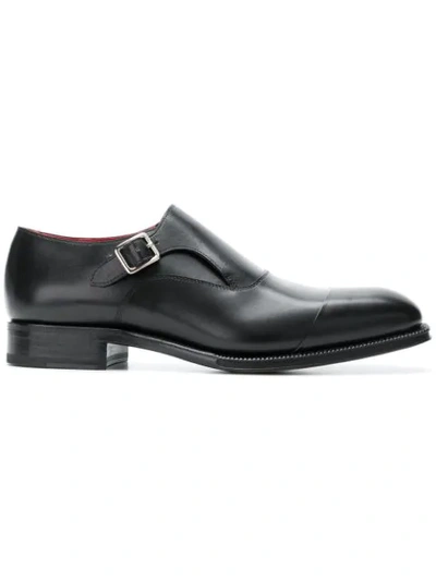 Alexander Mcqueen Monk-strap Leather Derby Shoes In Black