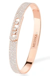 Messika Move Noa Pavé Diamond Bracelet In Pink Gold