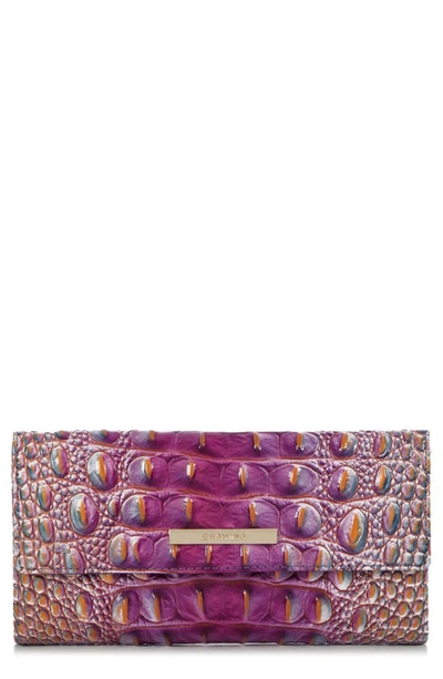 Brahmin Cordelia Croc Embossed Wallet In Violet Quartz