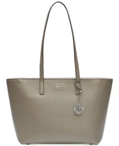 Dkny Sutton Leather Bryant Medium Tote, Created For Macy's In Clay