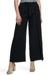 1.state Tie Front Split Seam Wide Leg Pants In Rich Black