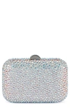 Olga Berg Casey Hot Fix Crystal Clutch In Aurora