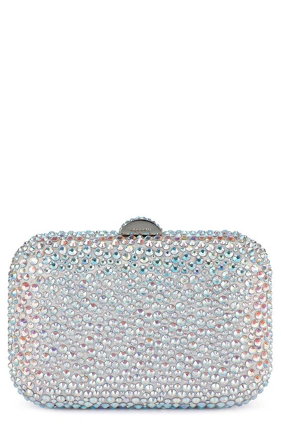 Olga Berg Casey Hot Fix Crystal Clutch In Aurora