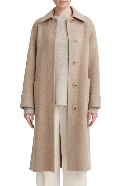 Vince Stretch Recycled Wool Coat In Neutral