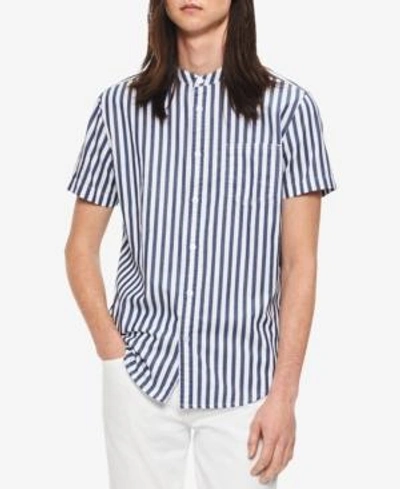 Calvin Klein Jeans Est.1978 Men's Cruize Striped Shirt In Deep Blue