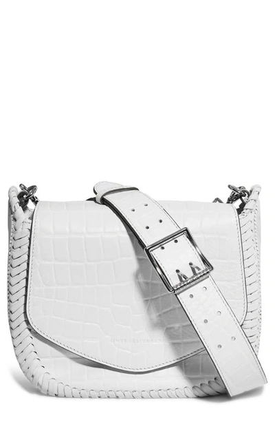 Aimee Kestenberg All For Love Leather Crossbody Bag In White Croco