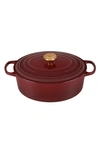 Le Creuset Signature 6.75-quart Oval Enamel Cast Iron French/dutch Oven With Lid In Rhone