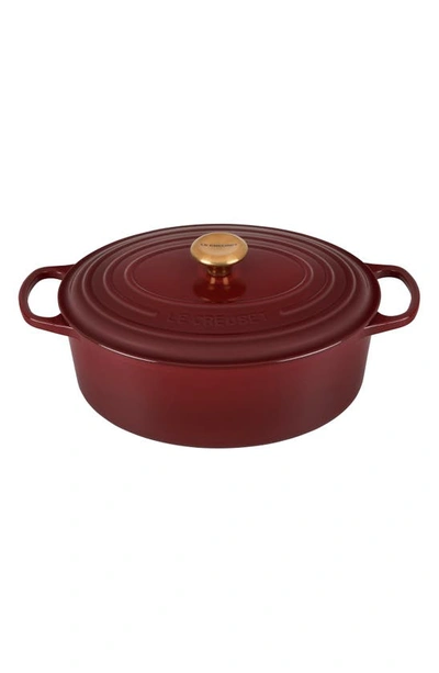 Le Creuset Signature 6.75-quart Oval Enamel Cast Iron French/dutch Oven With Lid In Rhone