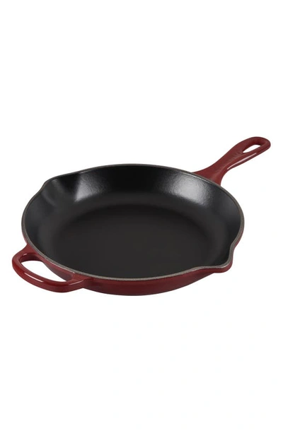 Le Creuset Signature Handle 10 1/4 Inch Enamel Cast Iron Skillet In Rhone