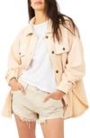 Free People We The Free Ruby Fleece Shirt Jacket In Sweetheart