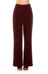 Alexia Admor Ellie Pleated Wide Leg Pants In Dark Red
