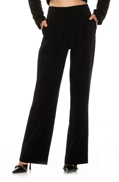 Alexia Admor Ellie Pleated Wide Leg Pants In Black