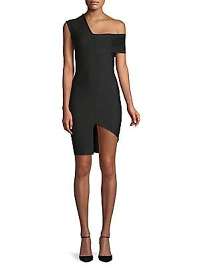 Few Moda Asymmetrical Bodycon Dress In Black