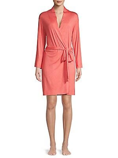 Natori Long-sleeve Robe In Heather Coral