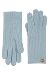 Bruno Magli Cashmere Honeycomb Knit Gloves In Mint
