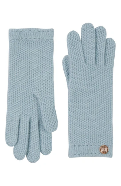 Bruno Magli Cashmere Honeycomb Knit Gloves In Mint