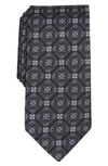 Savile Row Co Flores Medallion Print Tie In Black
