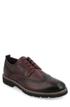 Vance Co. Campbell Wingtip Derby In Bordeaux