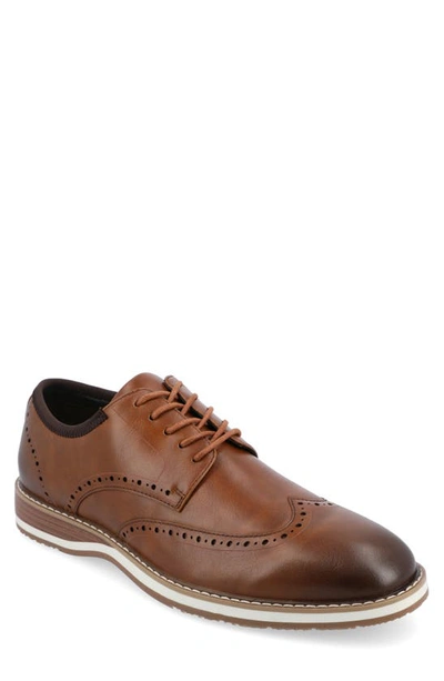 Vance Co. Ozzy Wingtip Hybrid Derby In Cognac