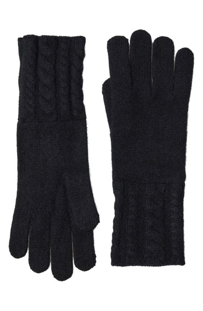 Bruno Magli Cashmere Knit Gloves In Black